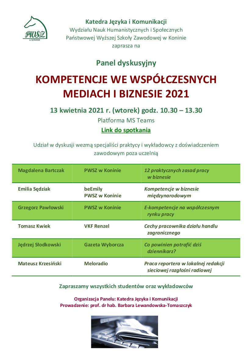 Plakat Kompetencje Praktyki 2021
