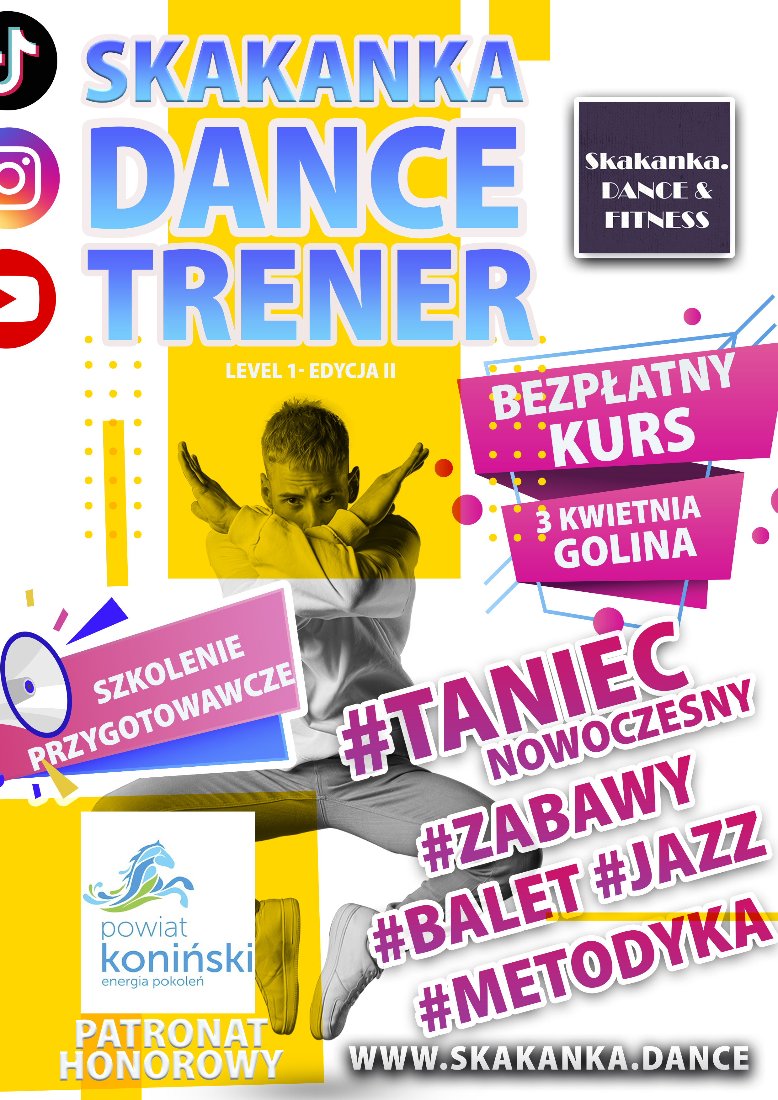 Skolenie SkakankaDANCE Level 1 3 kwietnia GOLINA Plakat