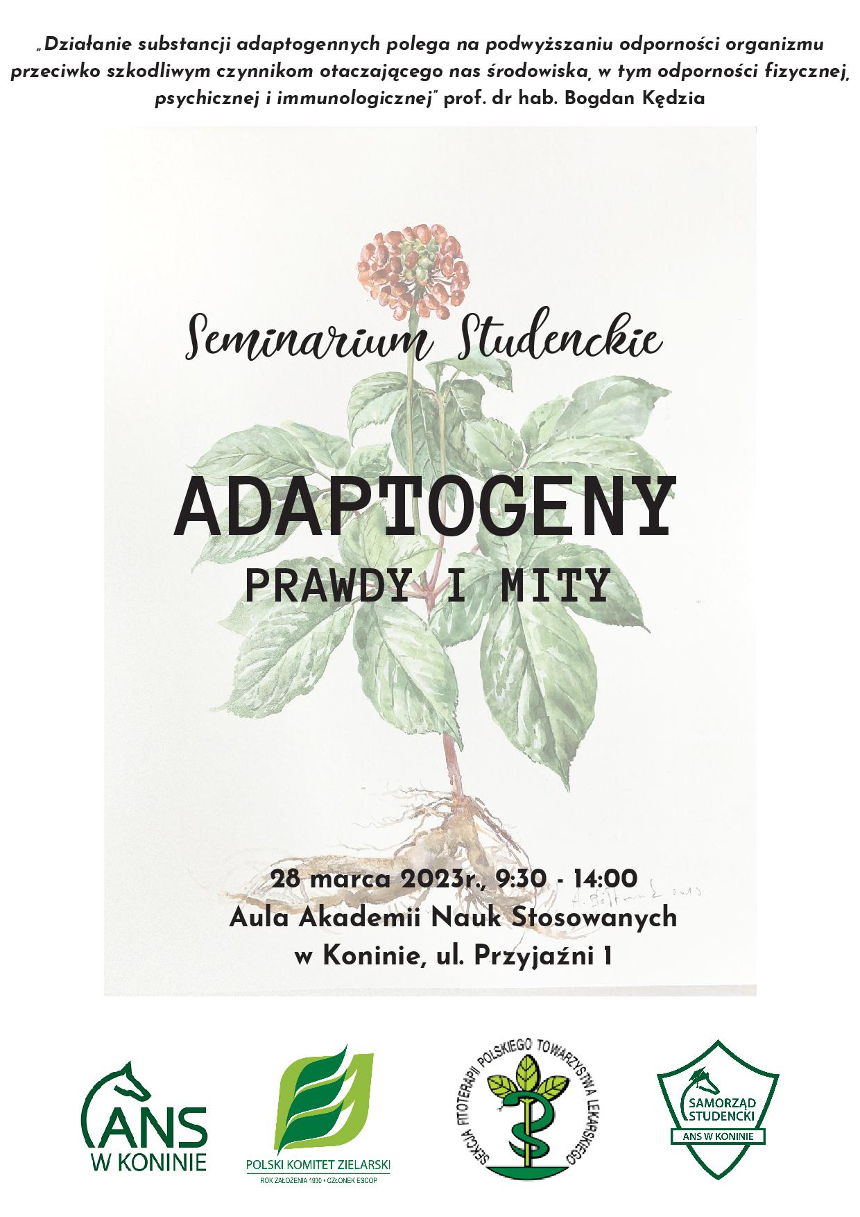 seminarium studenckie adaptogeny 