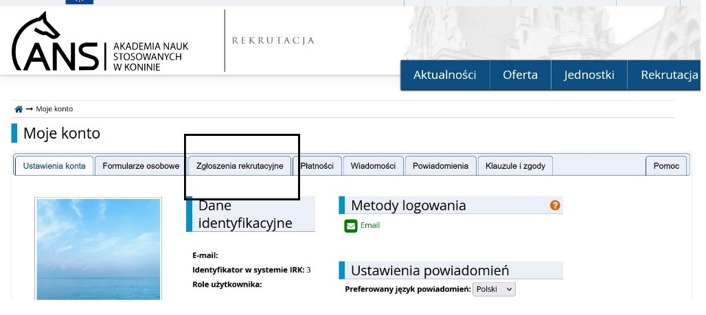 wyniki IRK