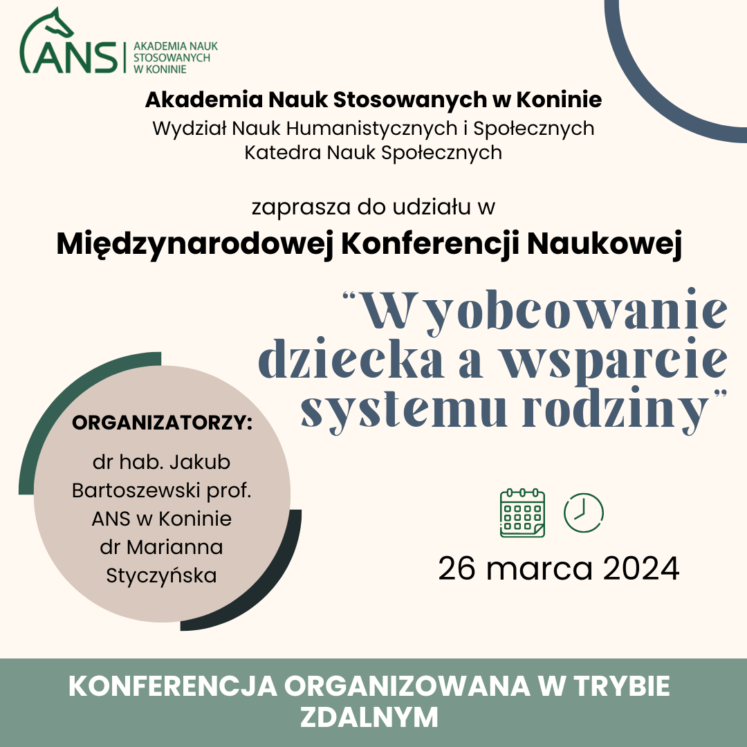 wyobcowanie dziecka a wsparcie rodziny grafika konferencji